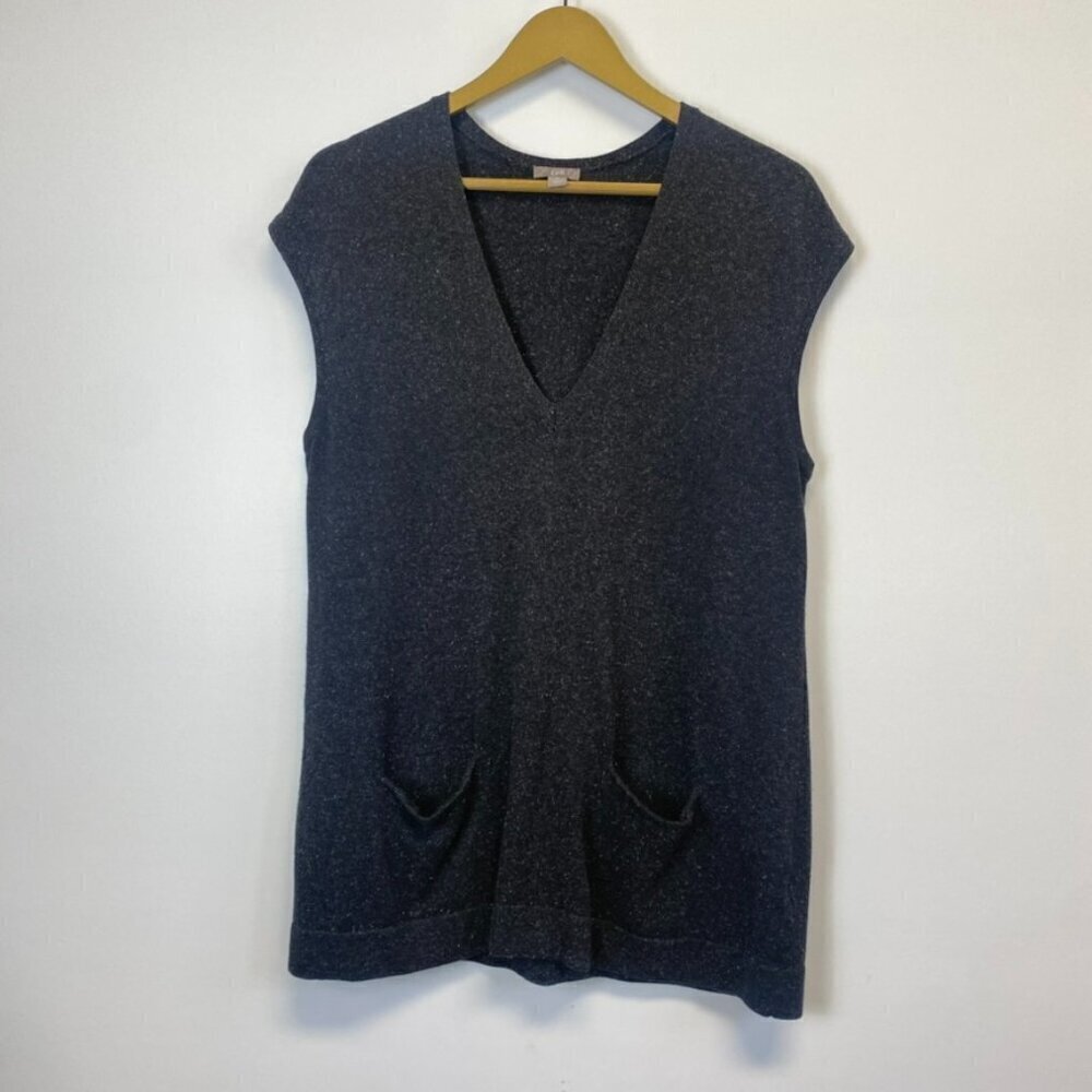 J. Jill Silk Blend V Neck Sweater Vest Tunic